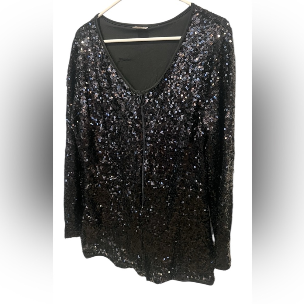 Black Sequin romper XL special occasion party costume dance sexy